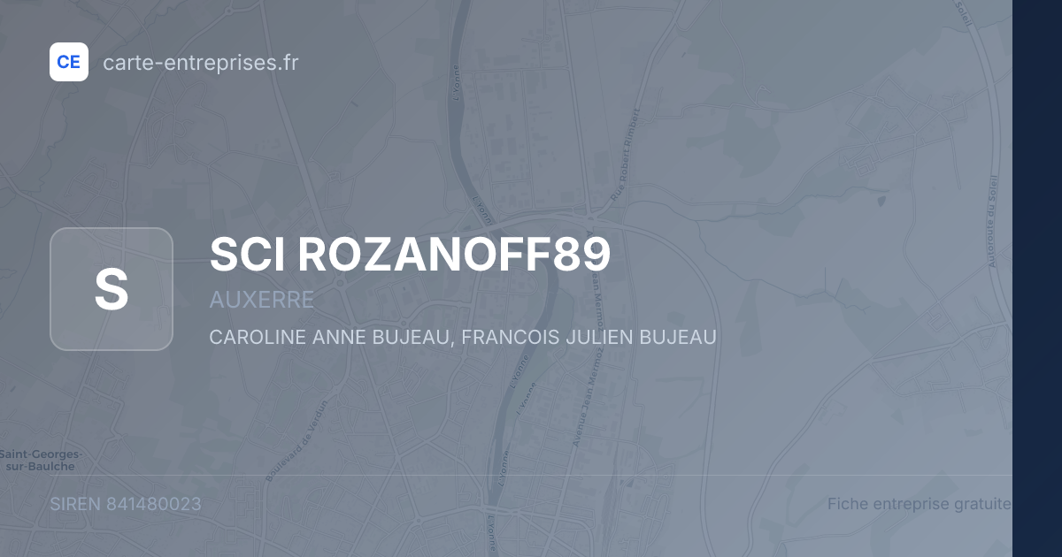 SCI ROZANOFF89 — 841480023 — fiche entreprise
