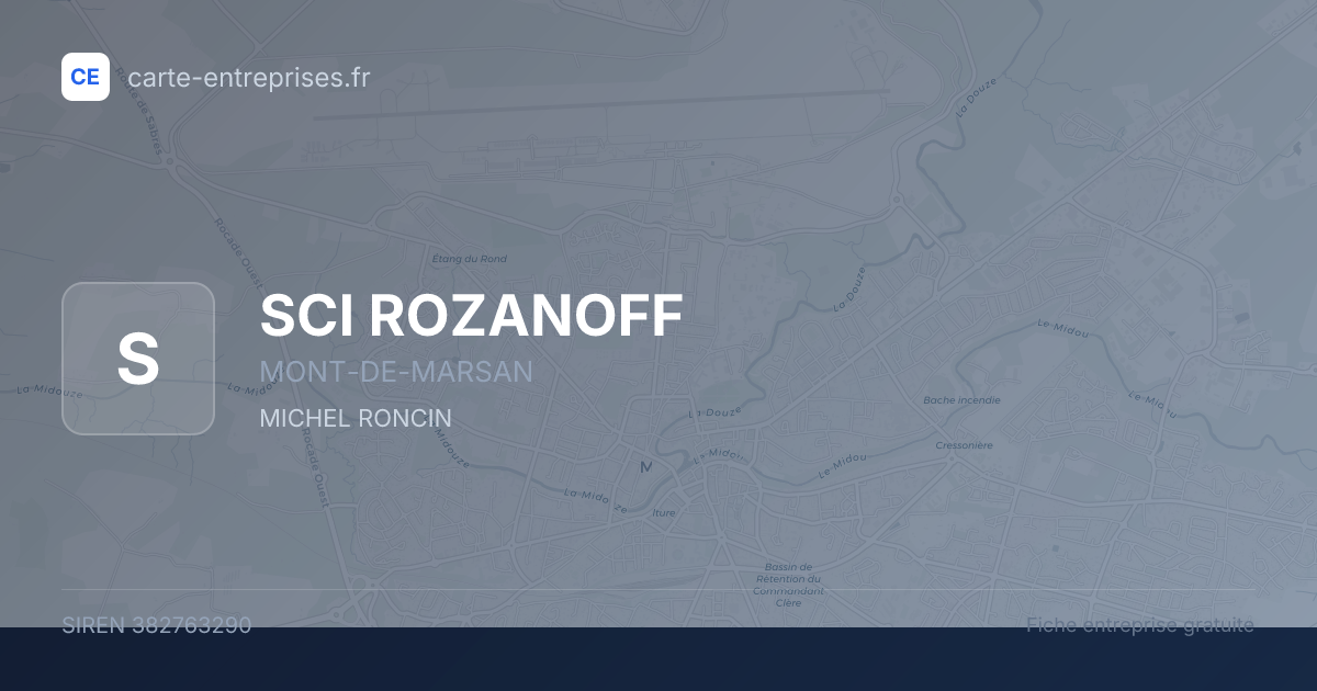 SCI ROZANOFF — 382763290 — fiche entreprise