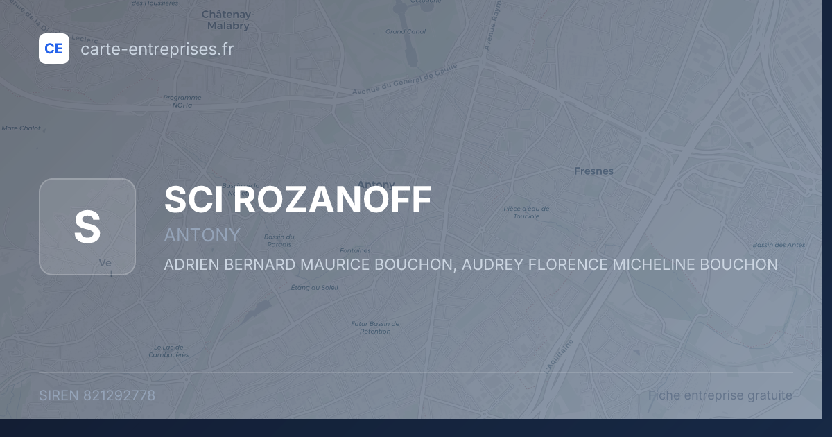 SCI ROZANOFF — 821292778 — fiche entreprise