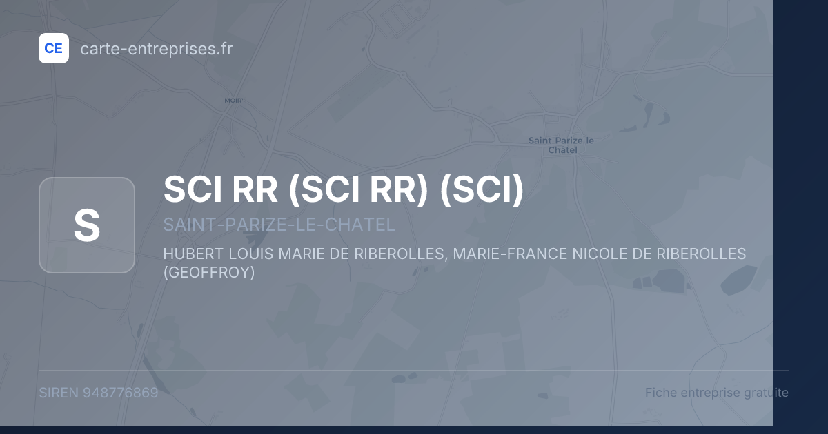 SCI RR (SCI RR) (SCI) — 948776869 — fiche entreprise