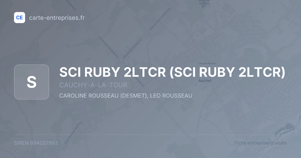 SCI RUBY 2LTCR — 894037993 — fiche entreprise