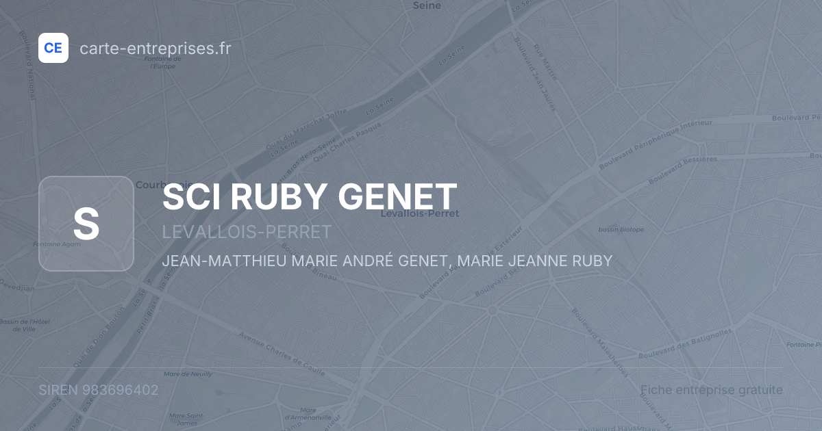 SCI RUBY GENET — 983696402 — fiche entreprise