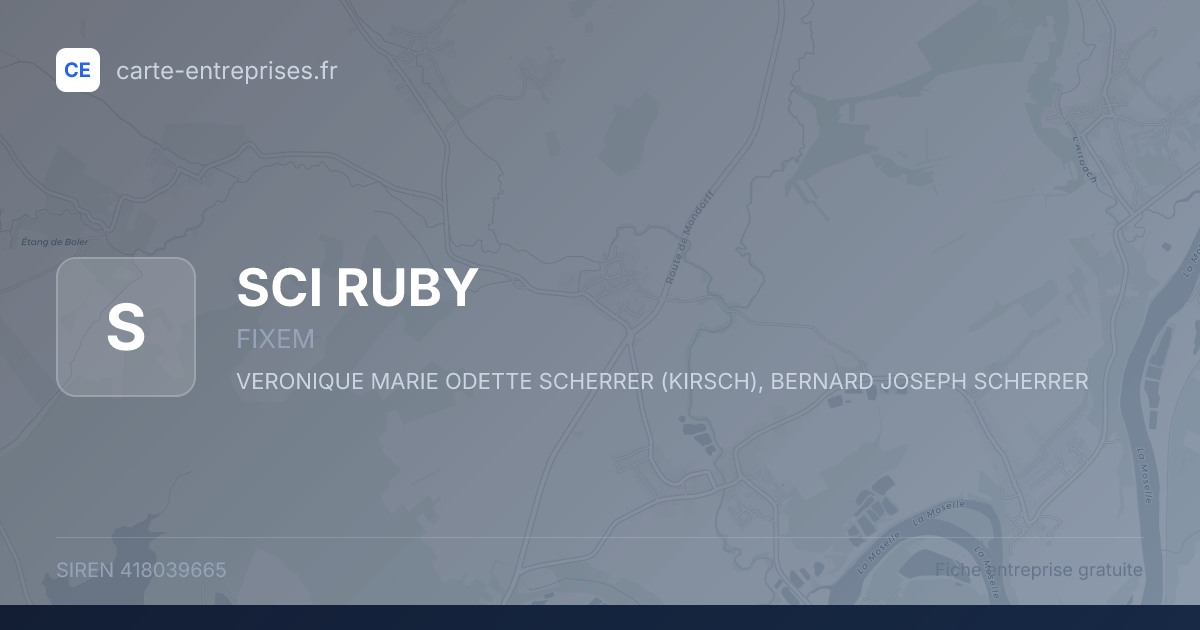 SCI RUBY — 418039665 — fiche entreprise