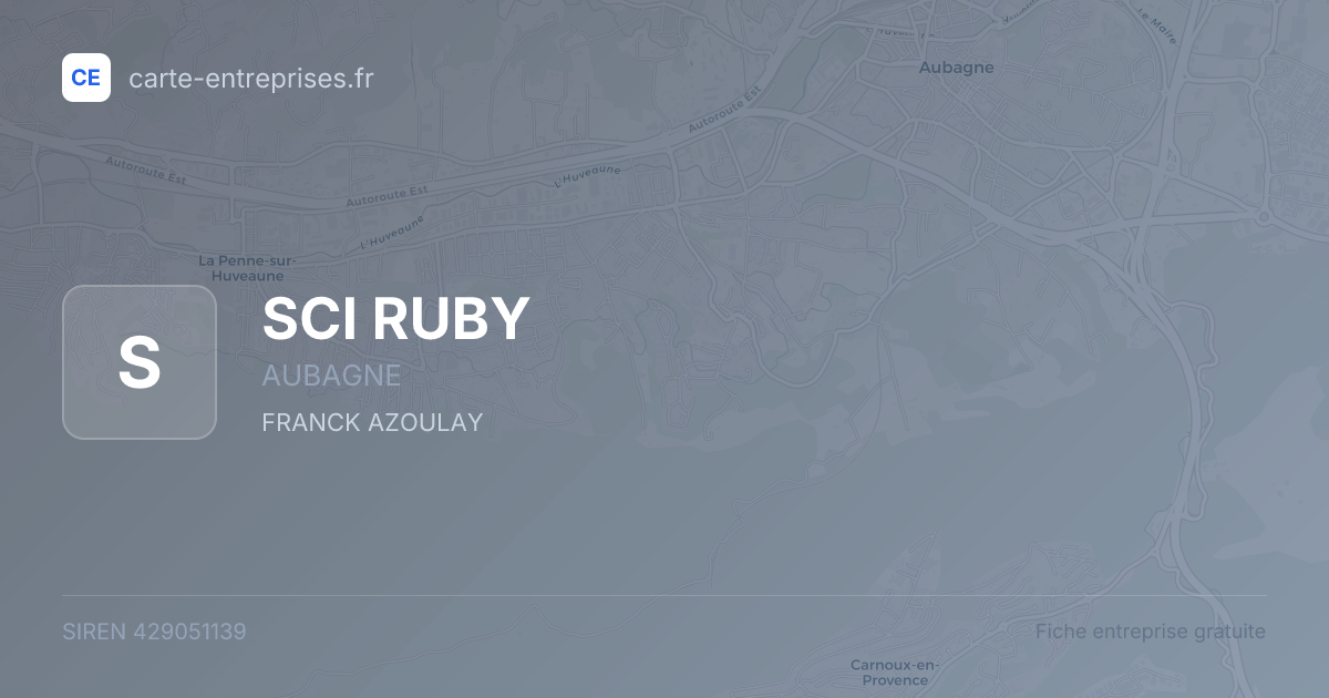 SCI RUBY — 429051139 — fiche entreprise