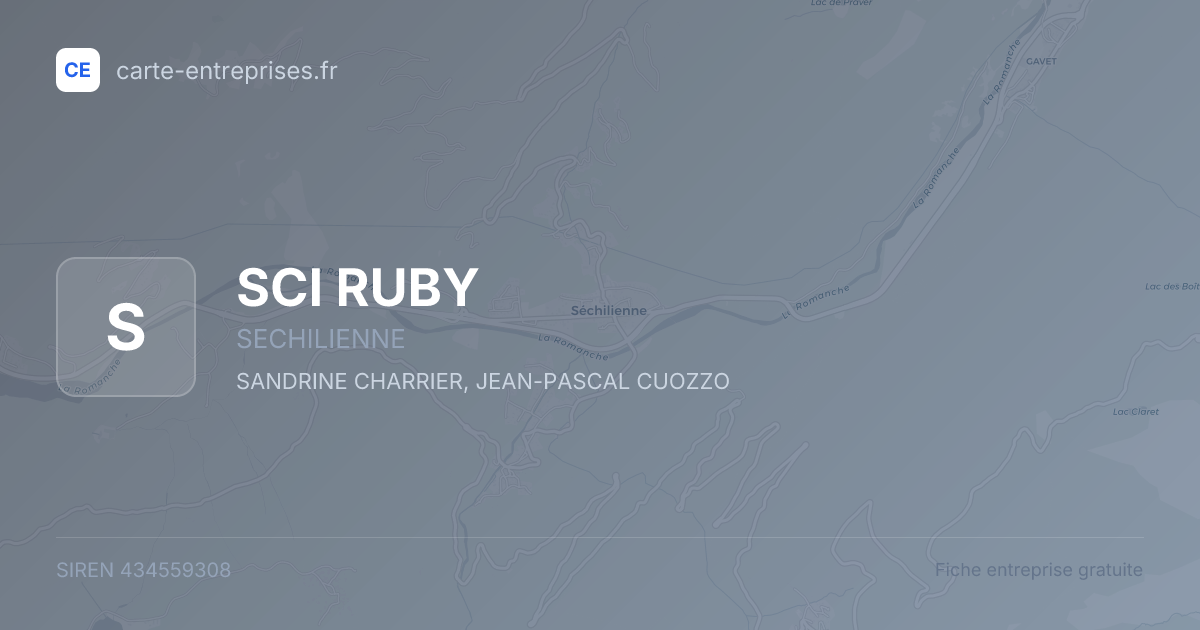 SCI RUBY — 434559308 — fiche entreprise