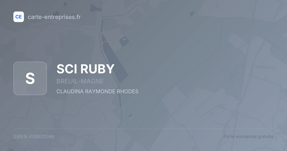 SCI RUBY — 439531096 — fiche entreprise