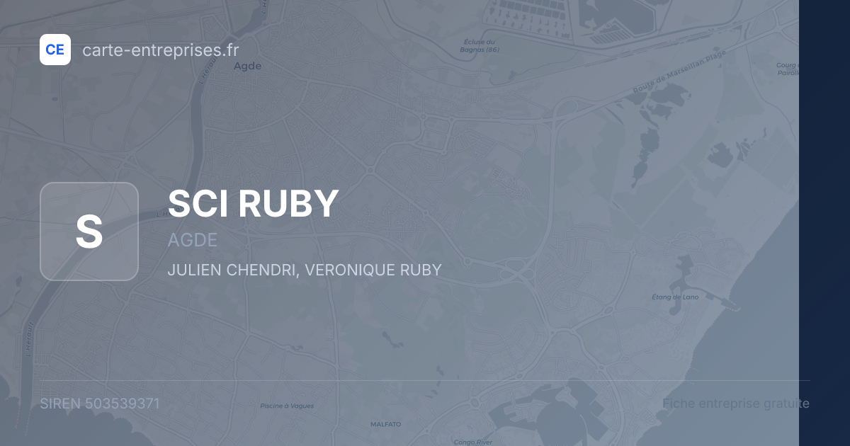 SCI RUBY — 503539371 — fiche entreprise