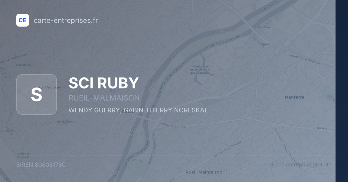 SCI RUBY — 808081780 — fiche entreprise