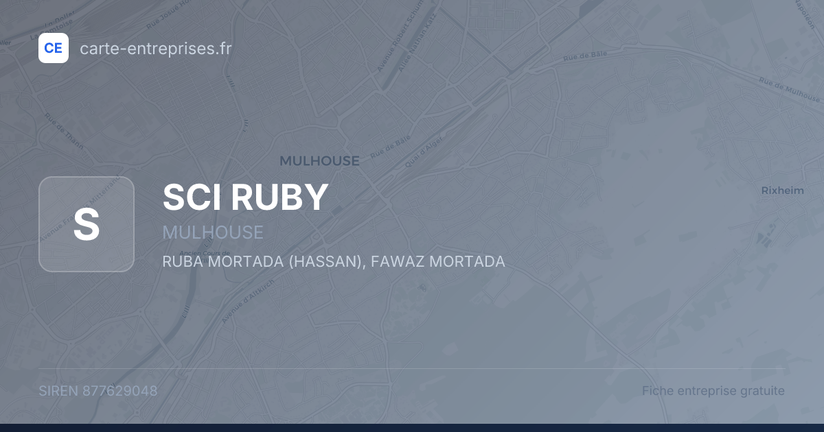 SCI RUBY — 877629048 — fiche entreprise