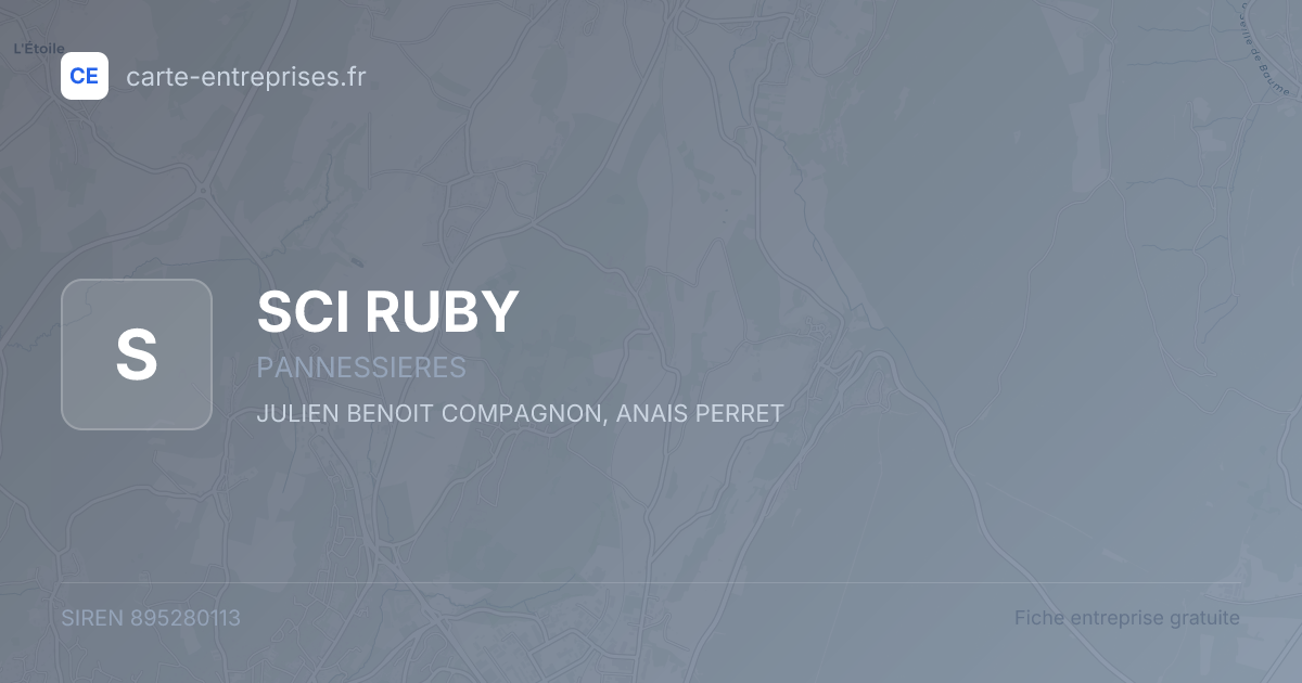 SCI RUBY — 895280113 — fiche entreprise
