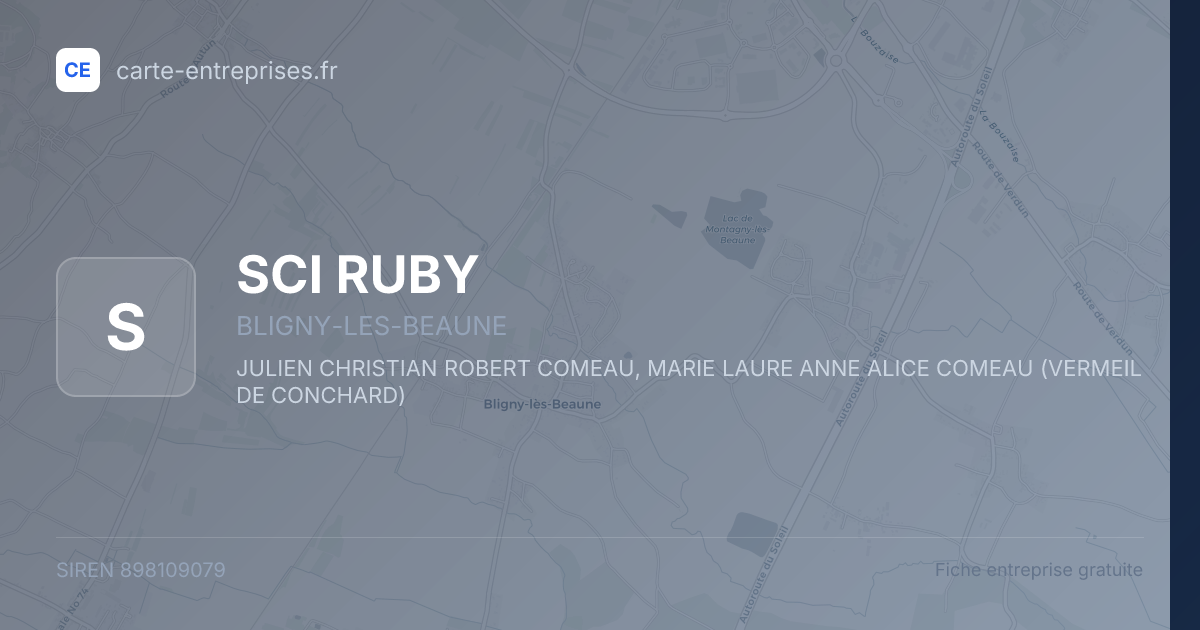 SCI RUBY — 898109079 — fiche entreprise