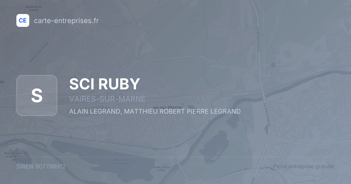 SCI RUBY — 907798912 — fiche entreprise