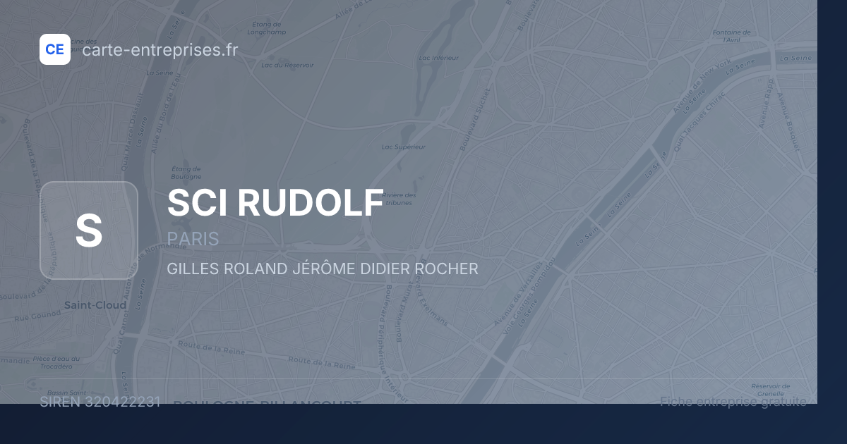 SCI RUDOLF — 320422231 — fiche entreprise