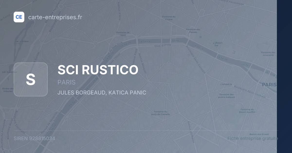 SCI RUSTICO — 928815034 — fiche entreprise
