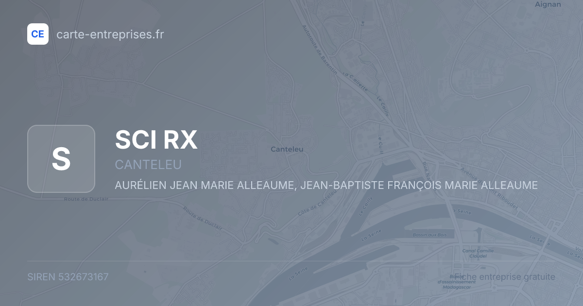 SCI RX — 532673167 — fiche entreprise