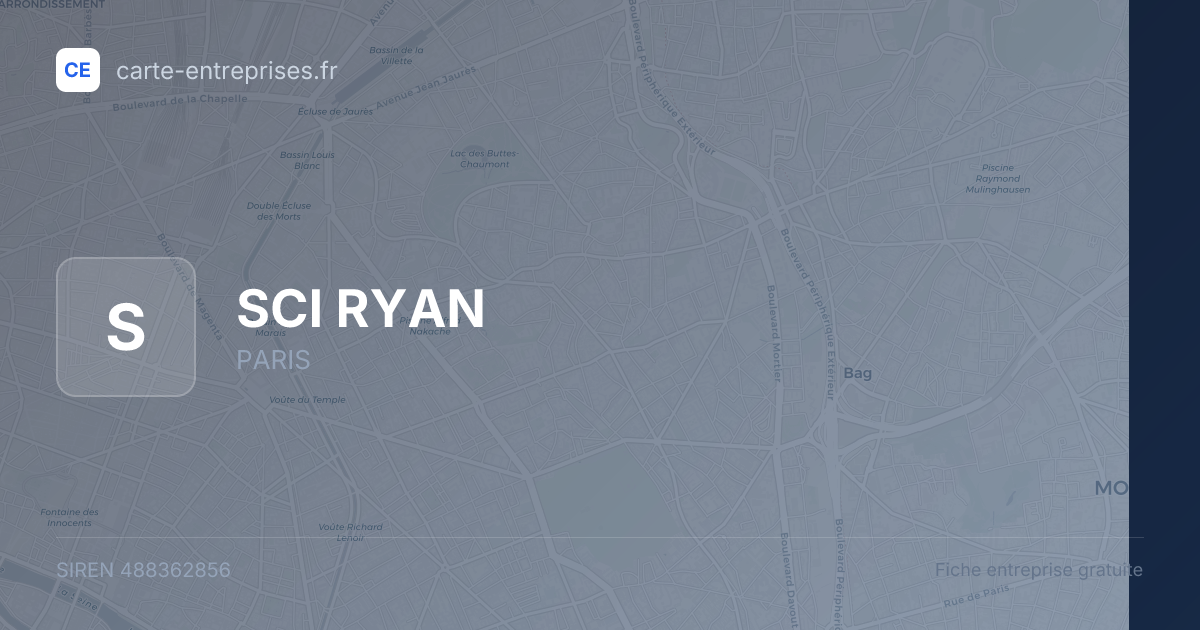 SCI RYAN — 488362856 — fiche entreprise