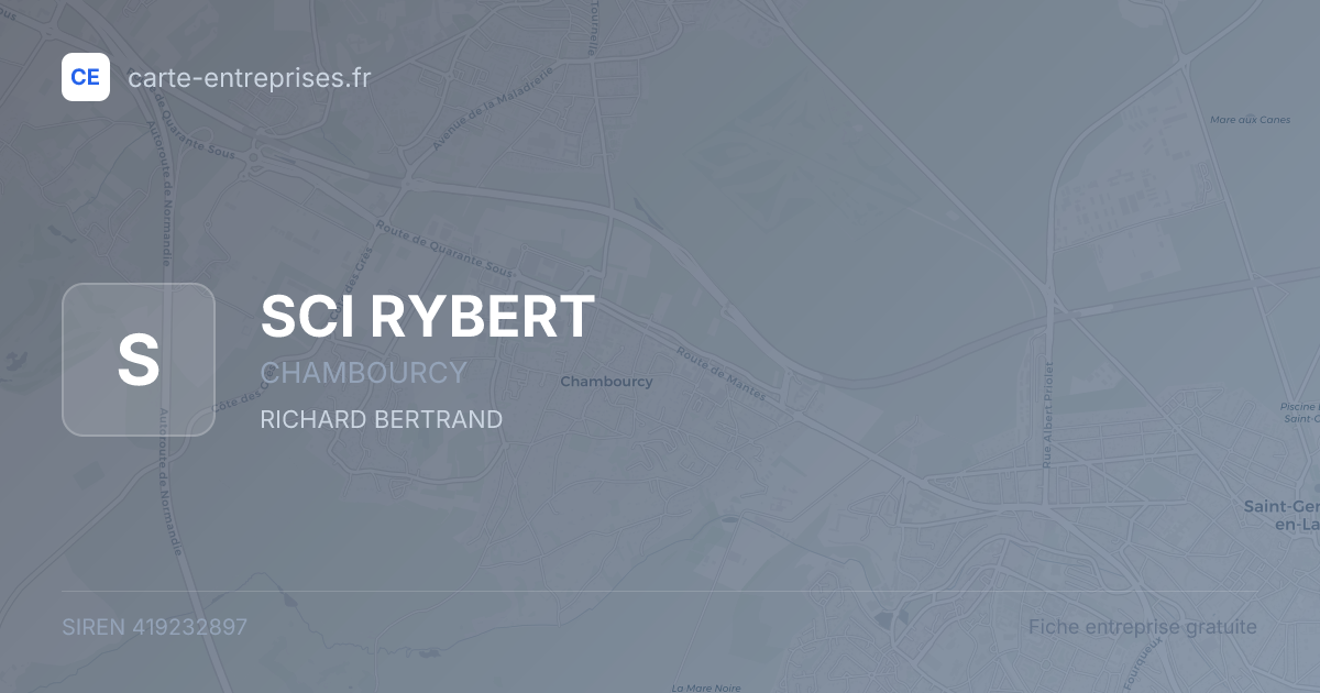 SCI RYBERT — 419232897 — fiche entreprise