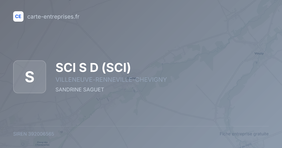 SCI S D (SCI) — 392006565 — fiche entreprise
