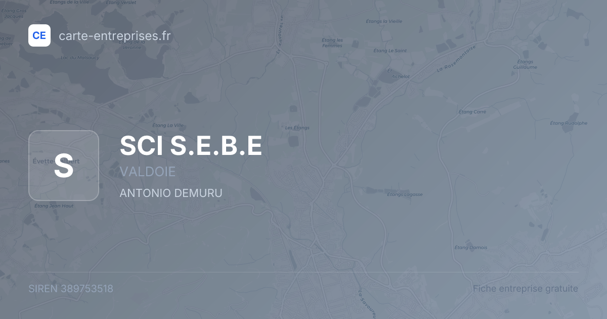 SCI S.E.B.E — 389753518 — fiche entreprise