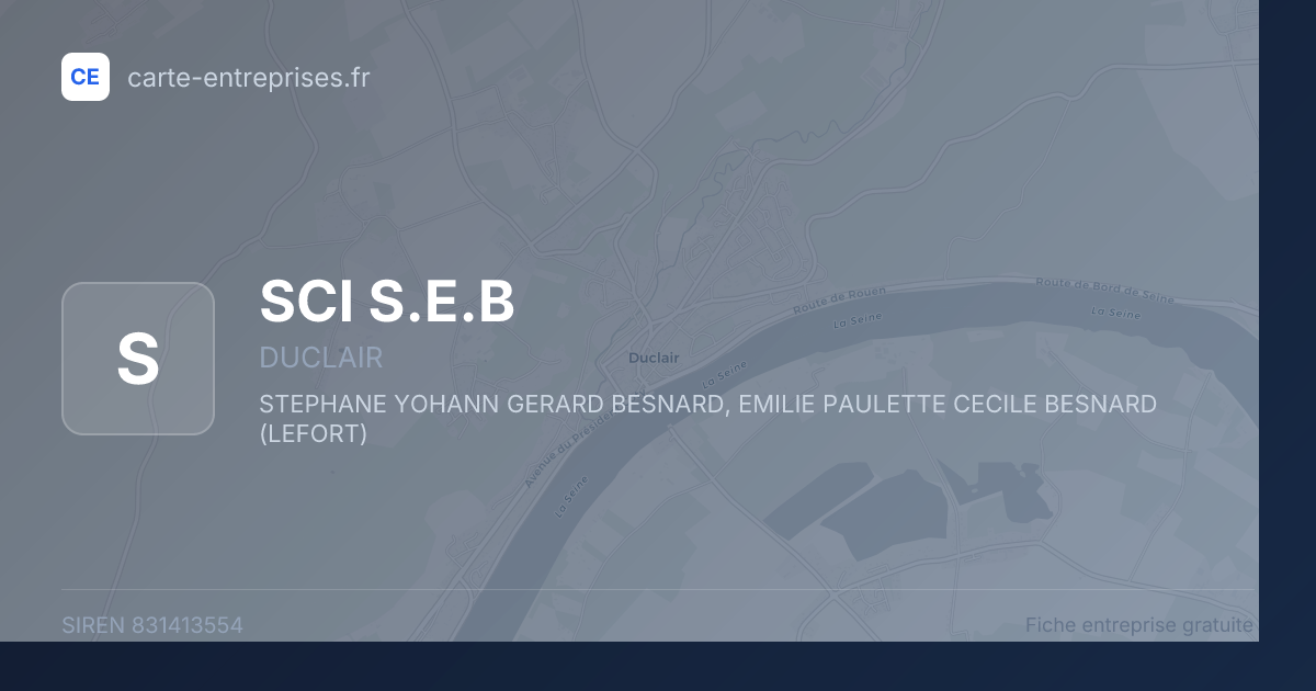 SCI S.E.B — 831413554 — fiche entreprise