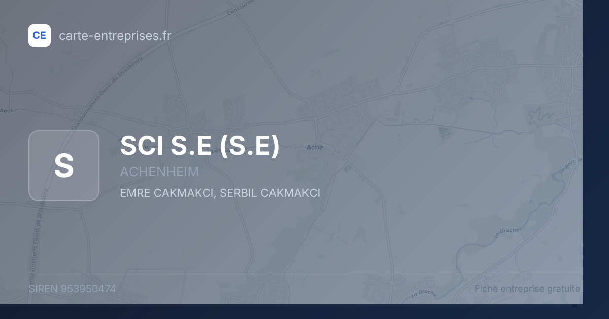 SCI S.E (S.E) — 953950474 — fiche entreprise