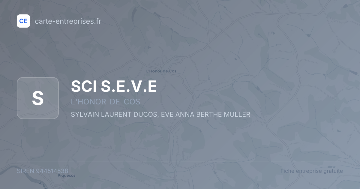 SCI S.E.V.E — 944514538 — fiche entreprise
