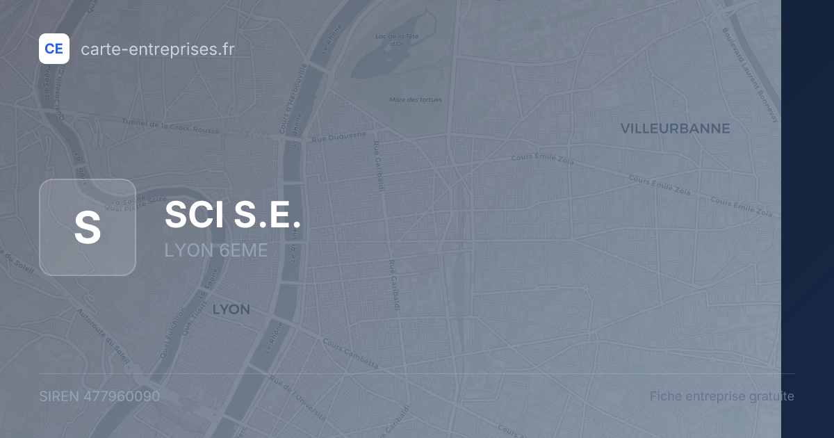 SCI S.E. — 477960090 — fiche entreprise