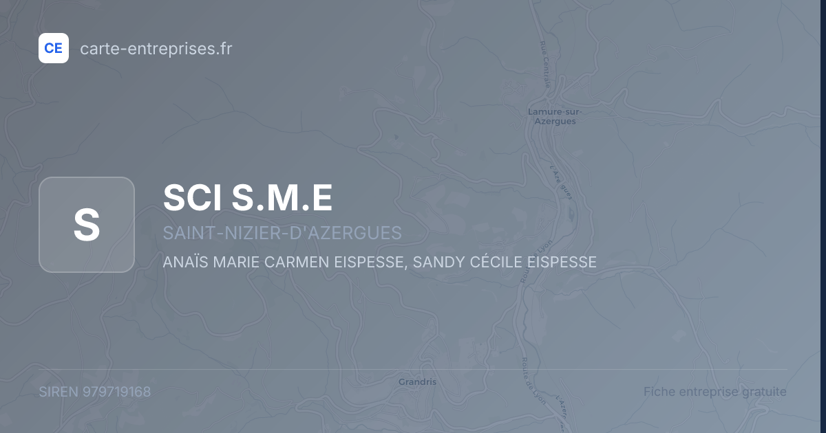 SCI S.M.E — 979719168 — fiche entreprise