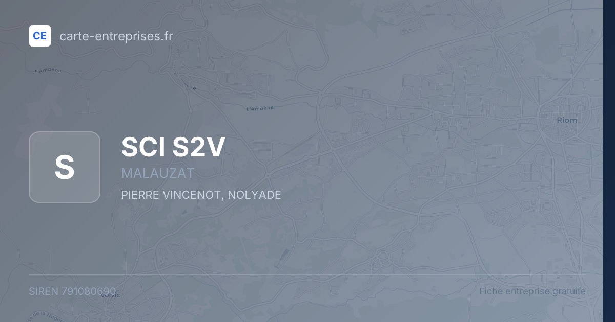 SCI S2V — 791080690 — fiche entreprise