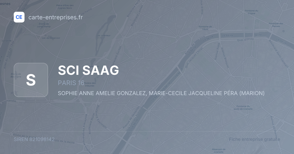 SCI SAAG — 821098142 — fiche entreprise