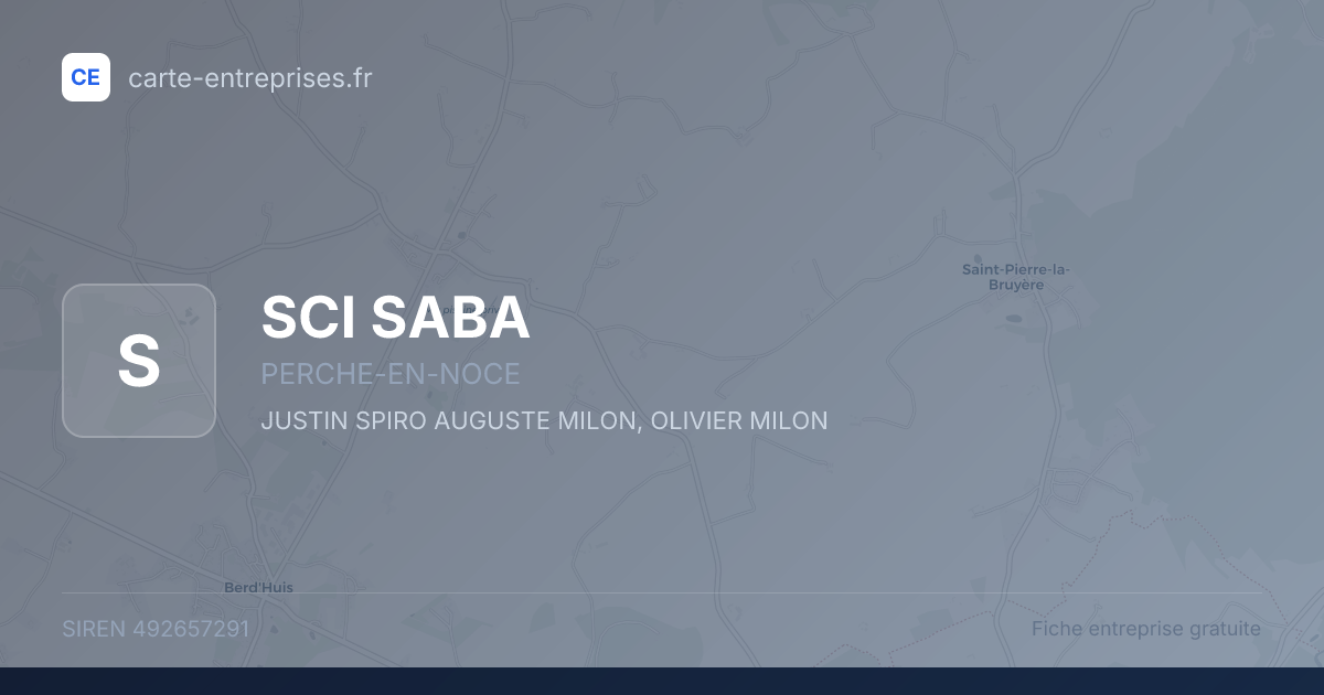SCI SABA — 492657291 — fiche entreprise
