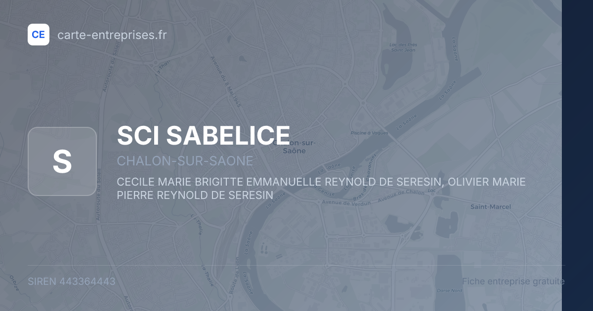 SCI SABELICE — 443364443 — fiche entreprise
