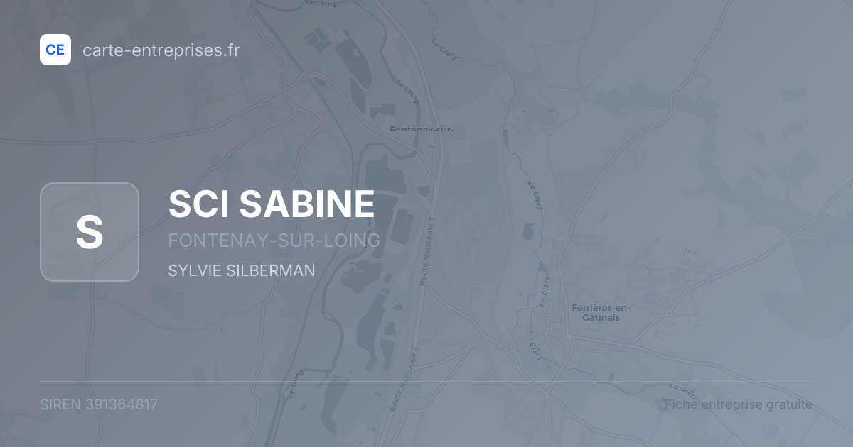 SCI SABINE — 391364817 — fiche entreprise