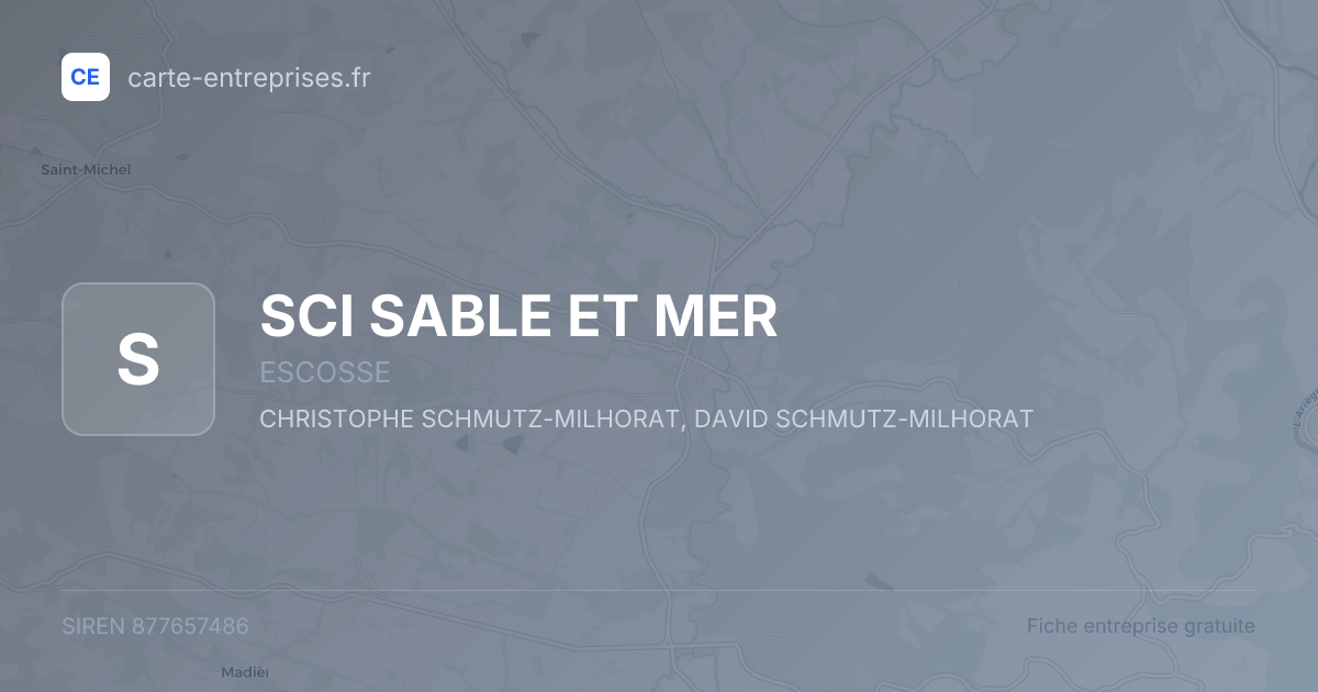 SCI SABLE ET MER — 877657486 — fiche entreprise