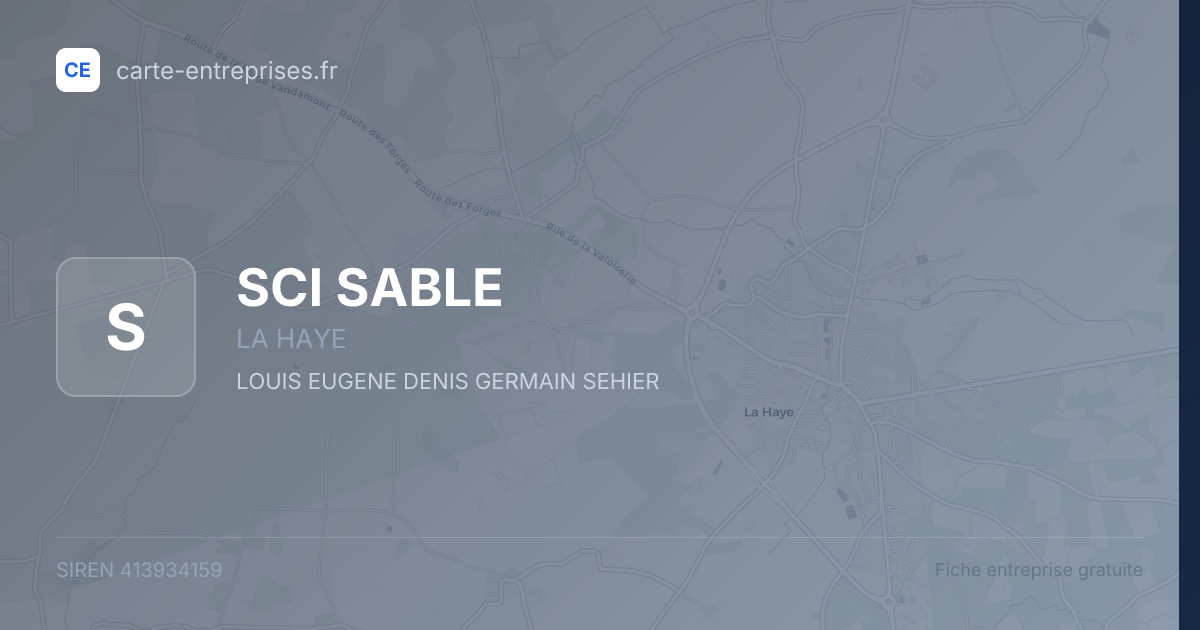 SCI SABLE — 413934159 — fiche entreprise