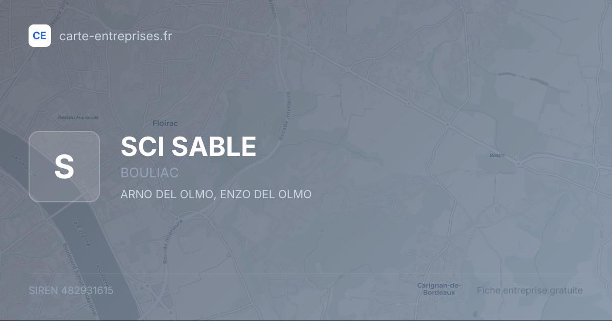 SCI SABLE — 482931615 — fiche entreprise