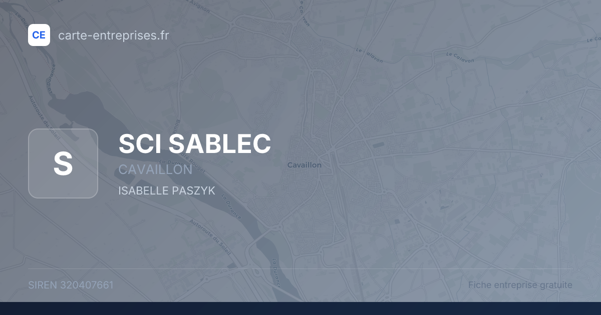 SCI SABLEC — 320407661 — fiche entreprise