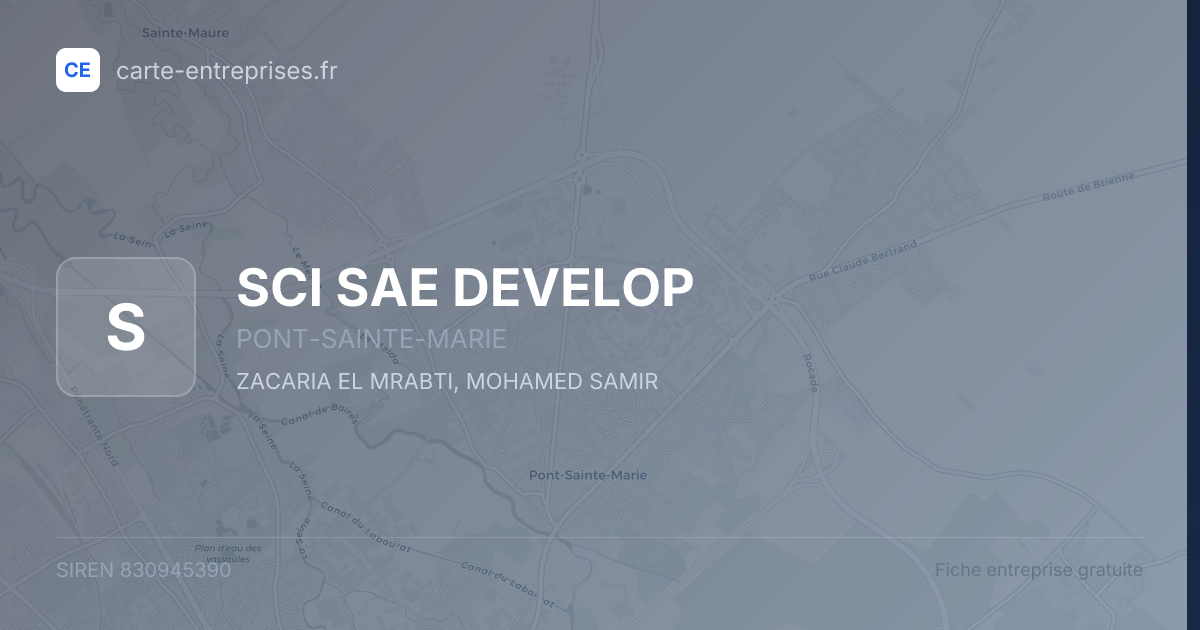 SCI SAE DEVELOP — 830945390 — fiche entreprise