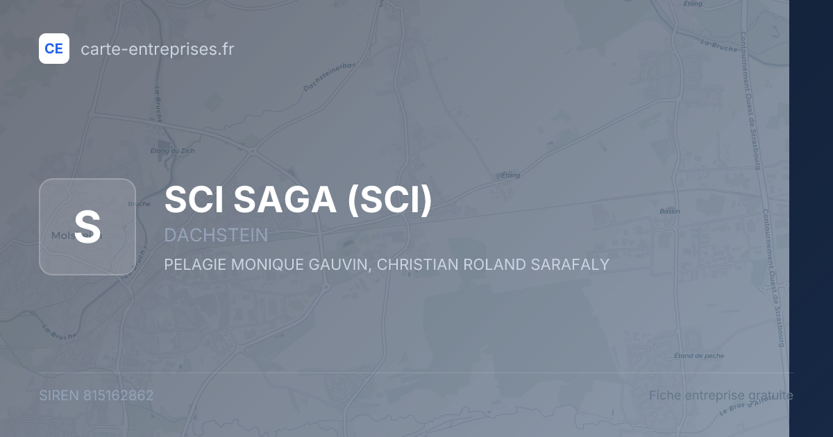 SCI SAGA (SCI) — 815162862 — fiche entreprise