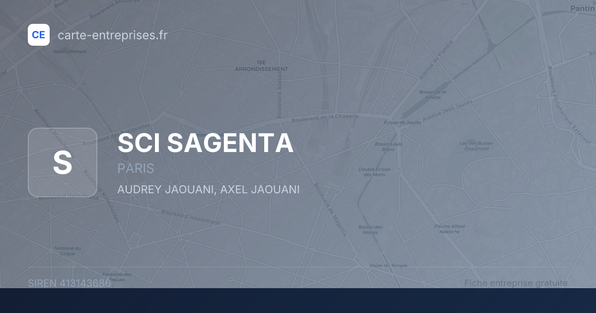 SCI SAGENTA — 413143686 — fiche entreprise