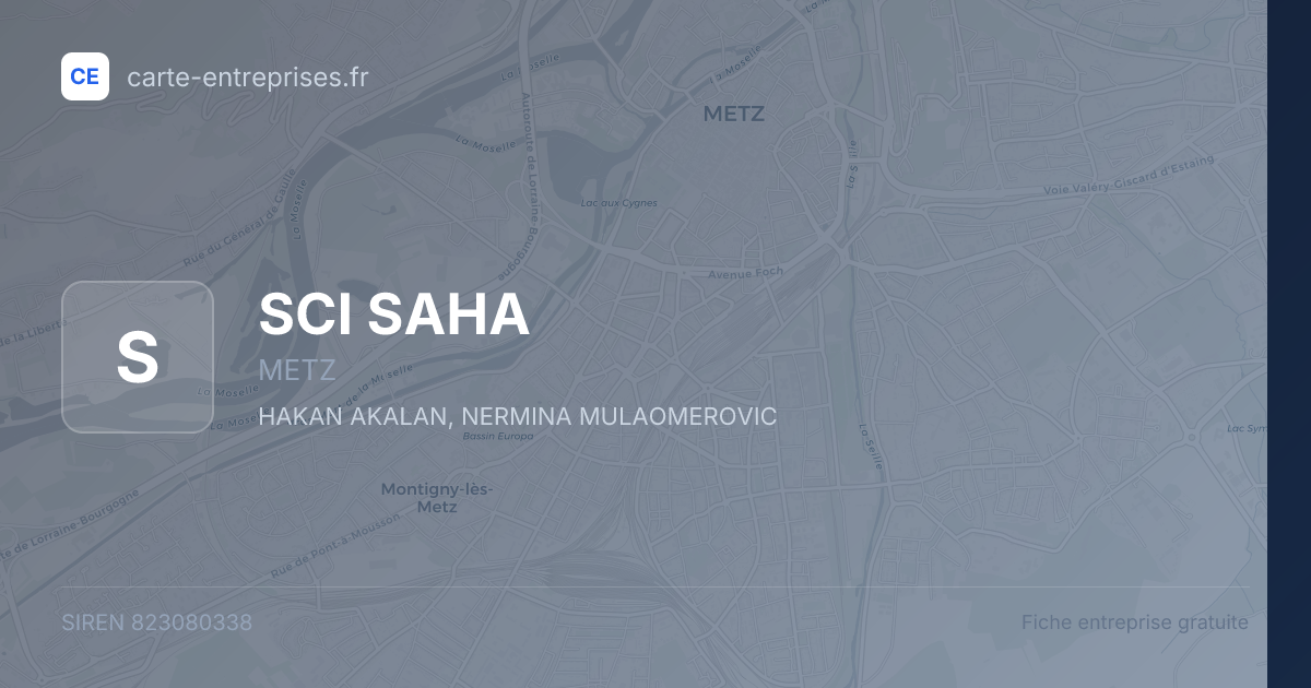 SCI SAHA — 823080338 — fiche entreprise