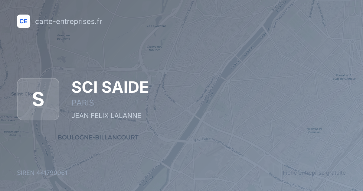 SCI SAIDE — 441799061 — fiche entreprise