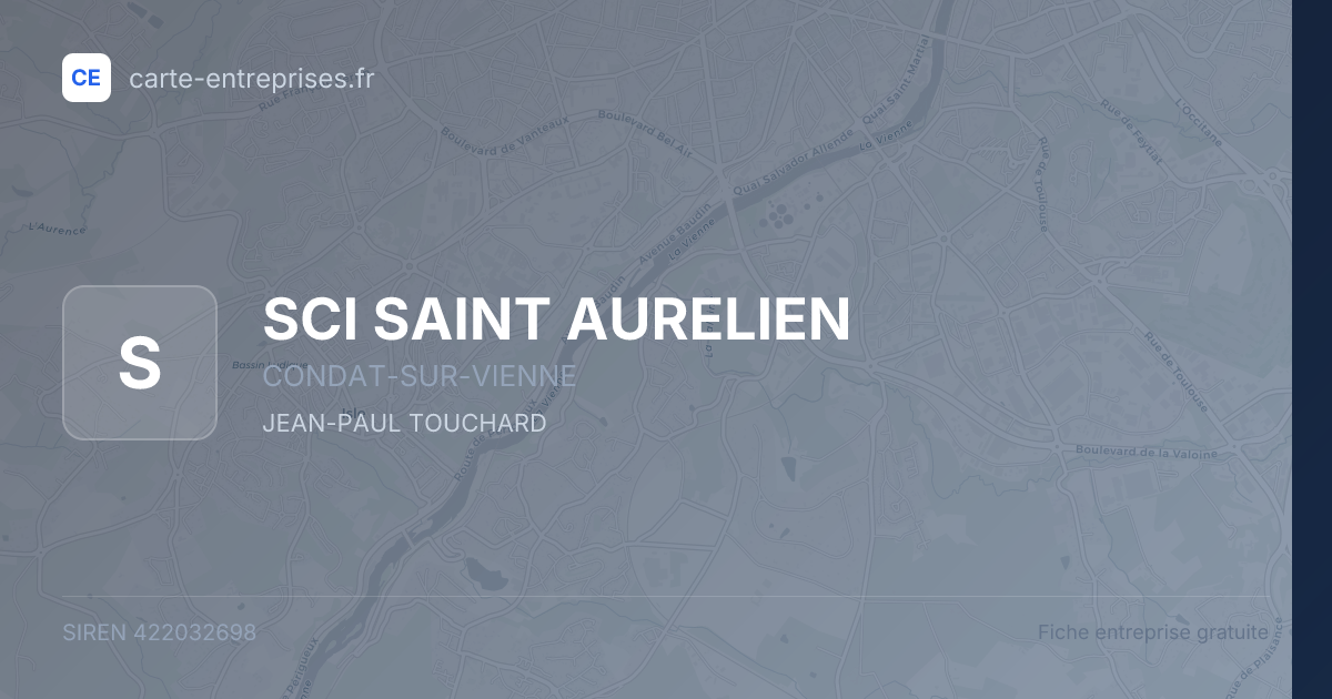 SCI SAINT AURELIEN — 422032698 — fiche entreprise