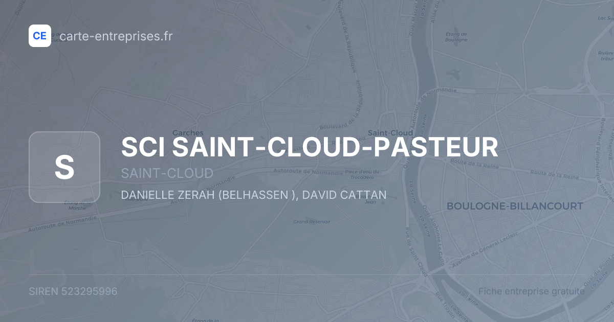 SCI SAINT-CLOUD-PASTEUR — 523295996 — fiche entreprise