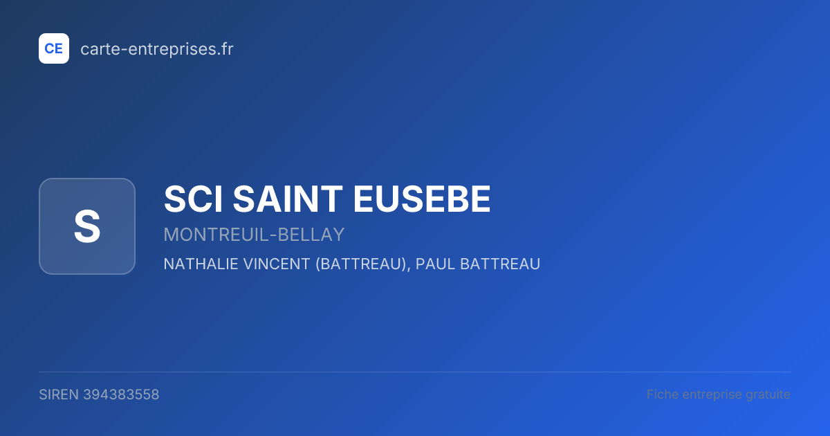SCI SAINT EUSEBE — 394383558 — fiche entreprise