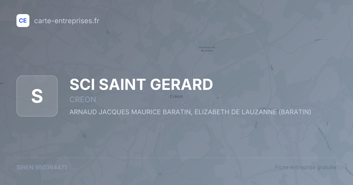 SCI SAINT GERARD — 950364471 — fiche entreprise