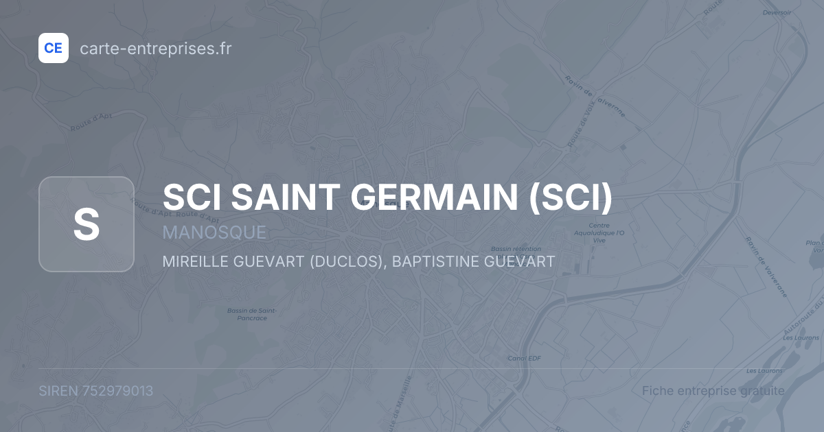 SCI SAINT GERMAIN (SCI) — 752979013 — fiche entreprise