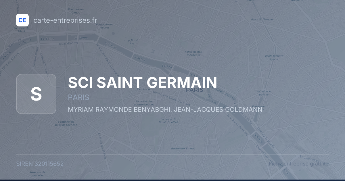SCI SAINT GERMAIN — 320115652 — fiche entreprise