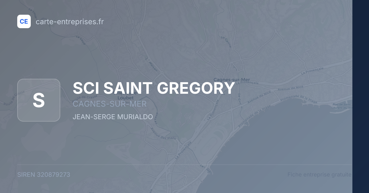 SCI SAINT GREGORY — 320879273 — fiche entreprise