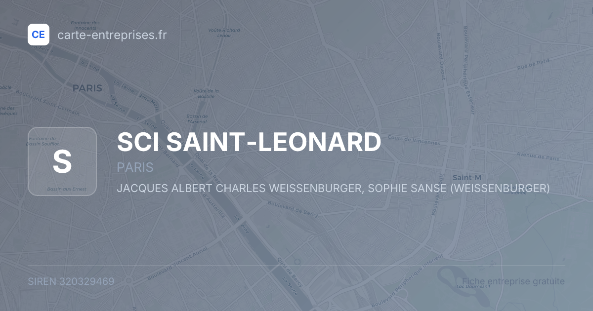 SCI SAINT-LEONARD — 320329469 — fiche entreprise